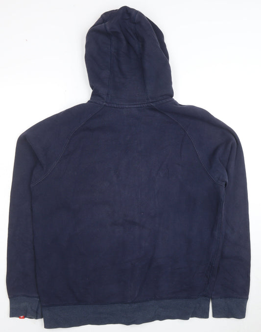 Nike Men's Blue Full Zip Hoodie Size L Fleece Sweatshirt