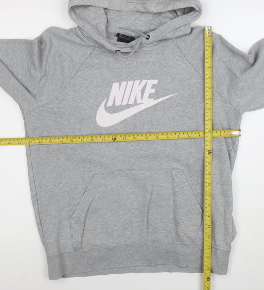 Nike Women's Grey Pullover Hoodie Size M Cotton Blend