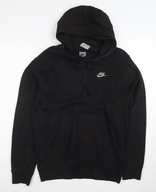 Nike Men's Black Pullover Hoodie XS Regular Fit Fleece Logo