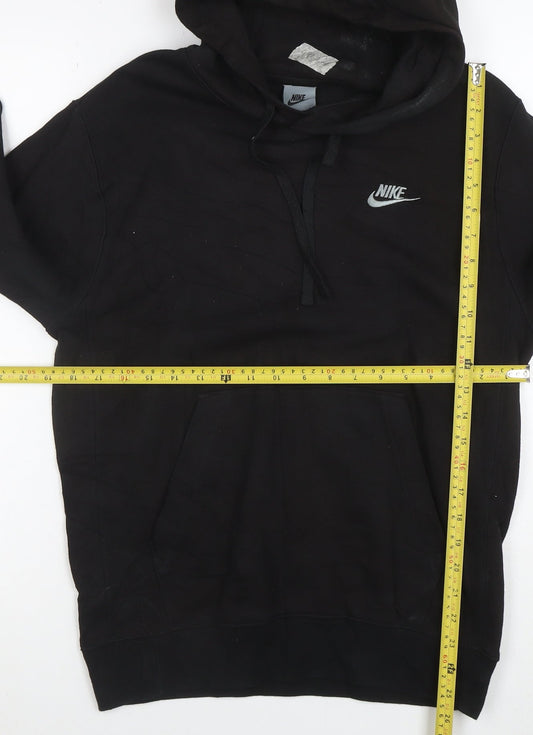Nike Men's Black Pullover Hoodie XS Regular Fit Fleece Logo