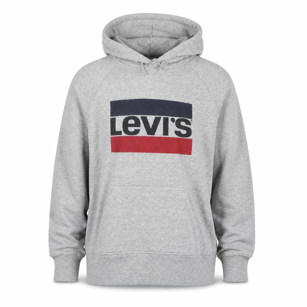 Levi's Men's Grey Logo Pullover Hoodie XS Long Sleeve Fleece