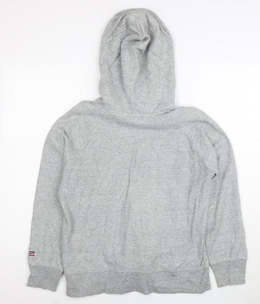 Levi's Men's Grey Logo Pullover Hoodie XS Long Sleeve Fleece