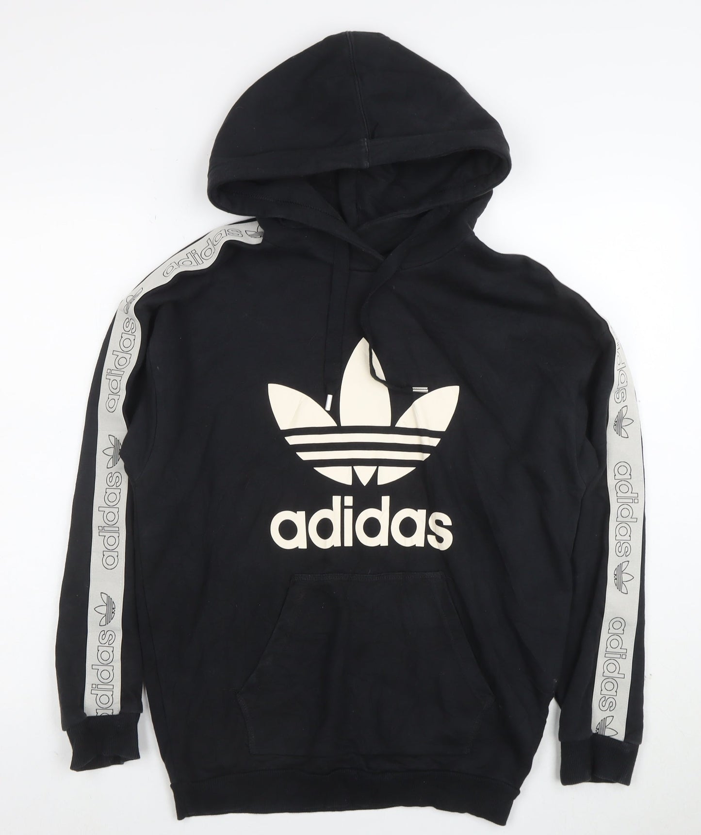 Adidas Women’s Black Hoodie Size 8 Pullover Trefoil Logo