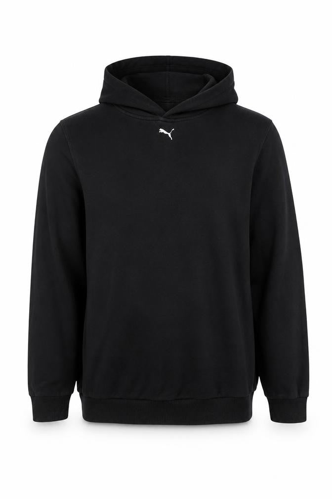 Puma Boys Black Pullover Hoodie Size 16 Graphic Print Cotton Blend
