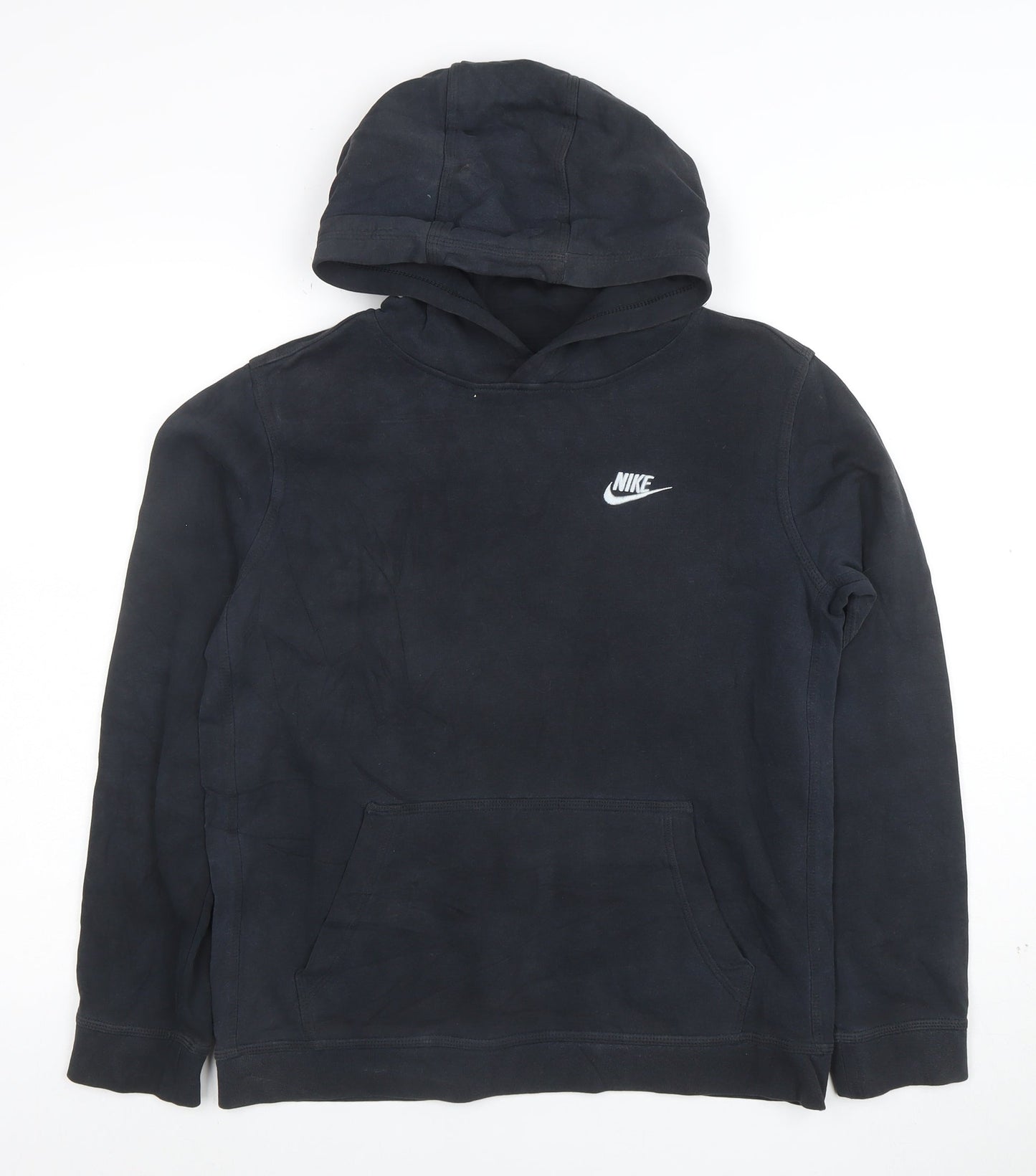Nike Boys Black XL Pullover Hoodie Standard Fit Cotton Blend