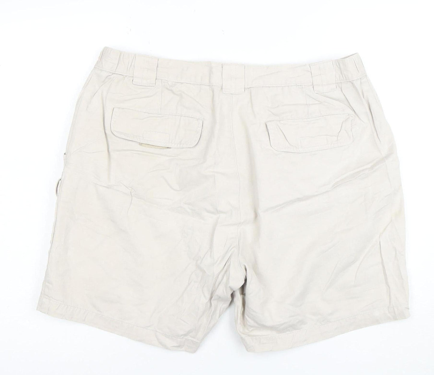 Savane Men's Beige Cotton Cargo Shorts 38W Casual Outdoor
