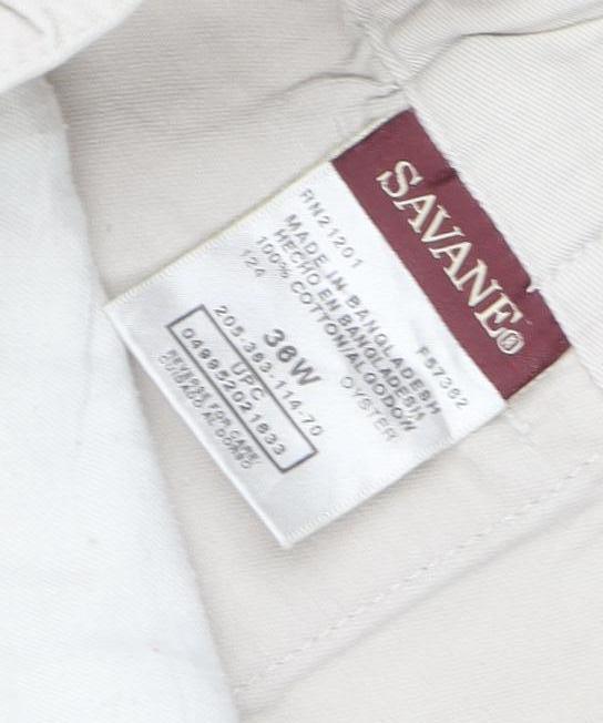 Savane Men's Beige Cotton Cargo Shorts 38W Casual Outdoor