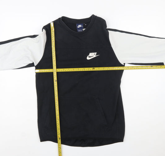 Nike Men's Black & White Crew Neck Pullover Sweatshirt Size S