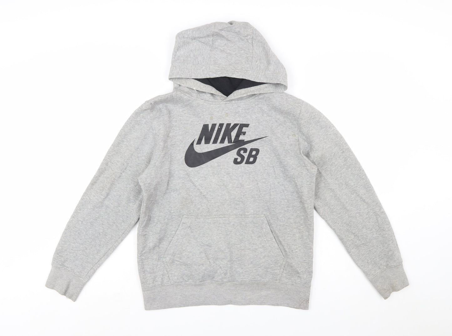 Nike SB Boys Grey Pullover Hoodie 12-13 Years Lined Cotton Blend