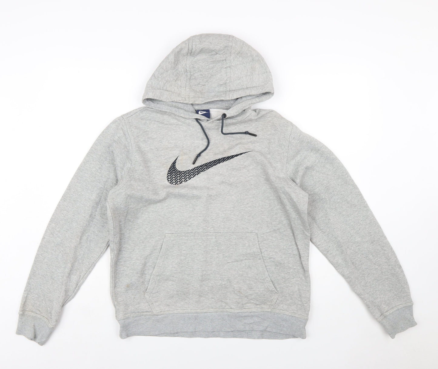 Nike Men's Grey Pullover Hoodie M Graphic Logo Sportswear