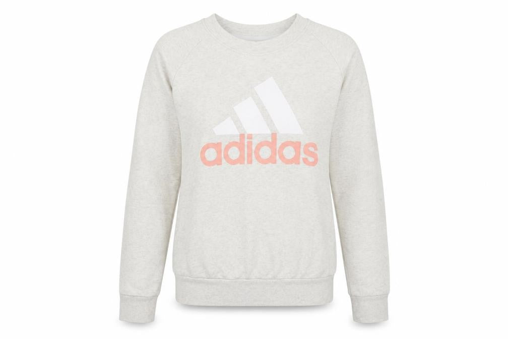 Adidas Women Grey Logo Crew Neck Sweatshirt Size M 12-14
