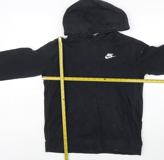 Nike Boys Black XL Pullover Hoodie Cotton Blend Logo Sportswear