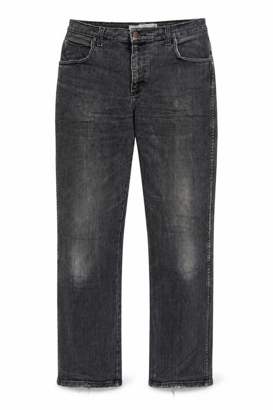Wrangler Men's Black Grey Straight Texas Stretch Jeans W33 L34