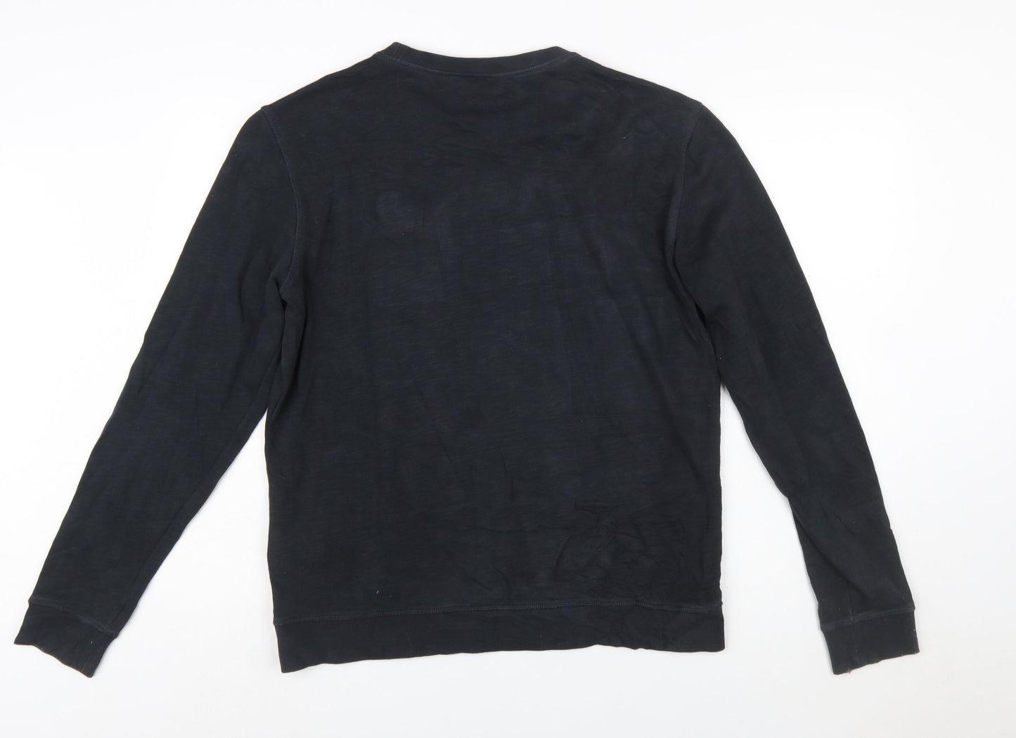Disney Women's Black Mickey Sweatshirt L Cotton Pullover Casual