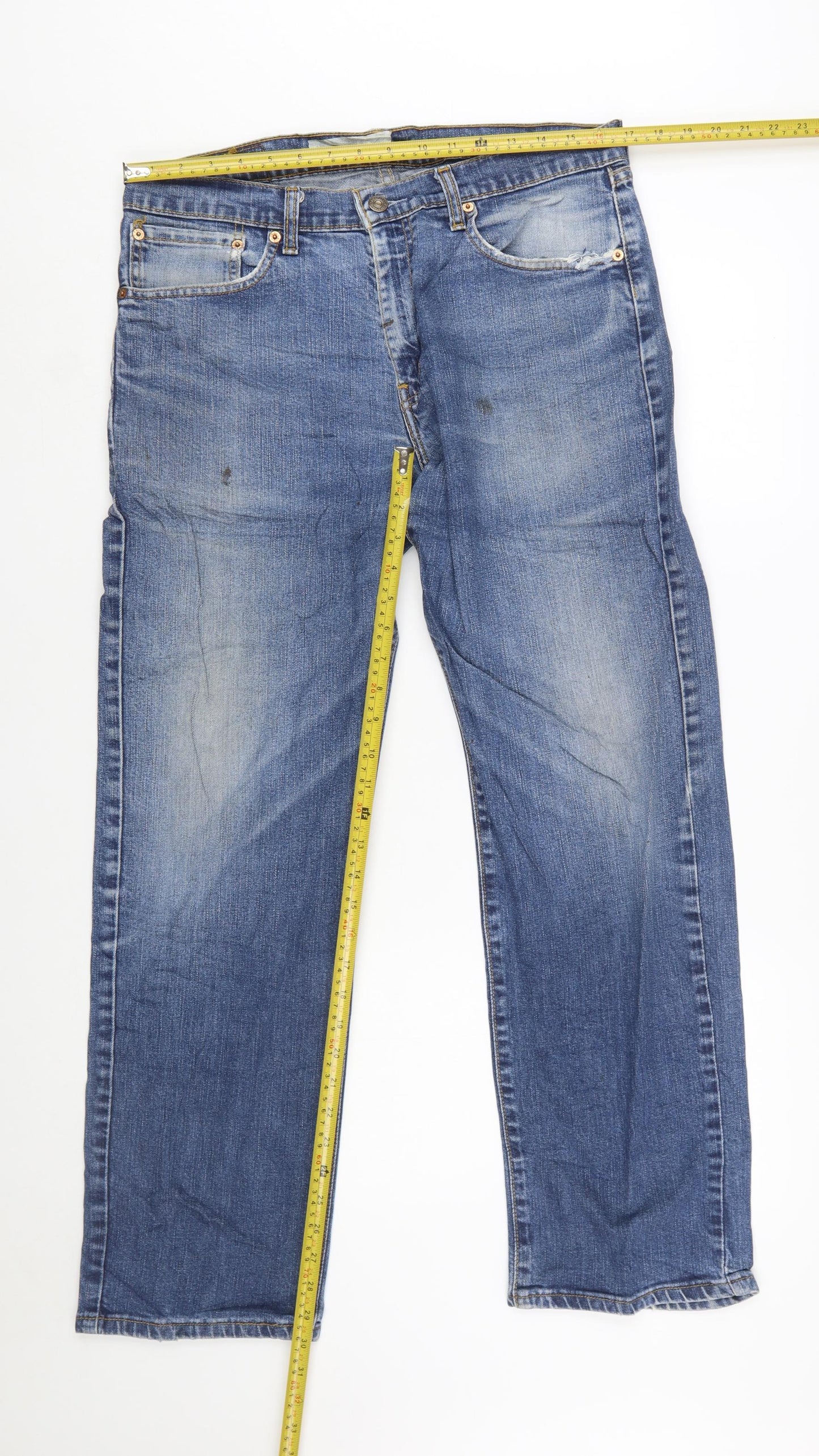 Levi Strauss Men’s Blue Regular Fit Straight Denim Jeans 34x32
