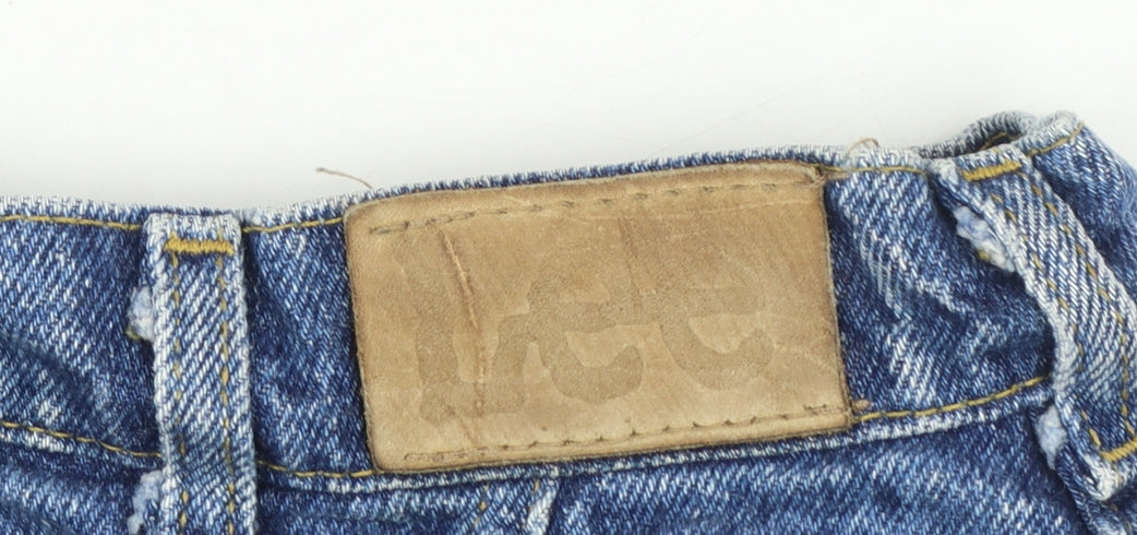 Lee Women Blue Vintage Stonewash Mom Jeans Size 22 High Rise Denim