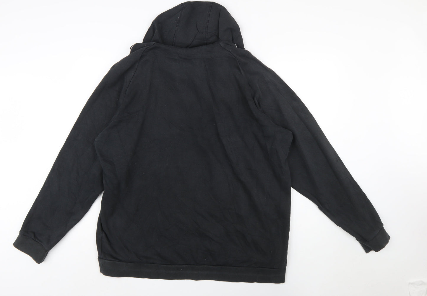Adidas Men's Black 2XL Pullover Hoodie with Logo and Kangaroo Pocket