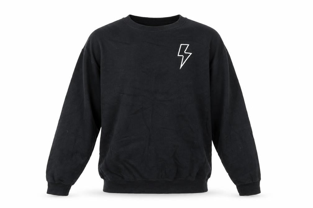 Clique Men's Black Medium Pullover Sweatshirt with Lightning Logo