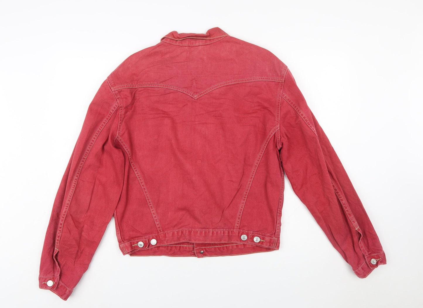 Levi's Men's Red Denim Jacket M Vintage Classic Cotton Twill