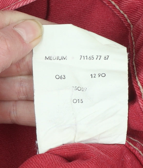 Levi's Men's Red Denim Jacket M Vintage Classic Cotton Twill