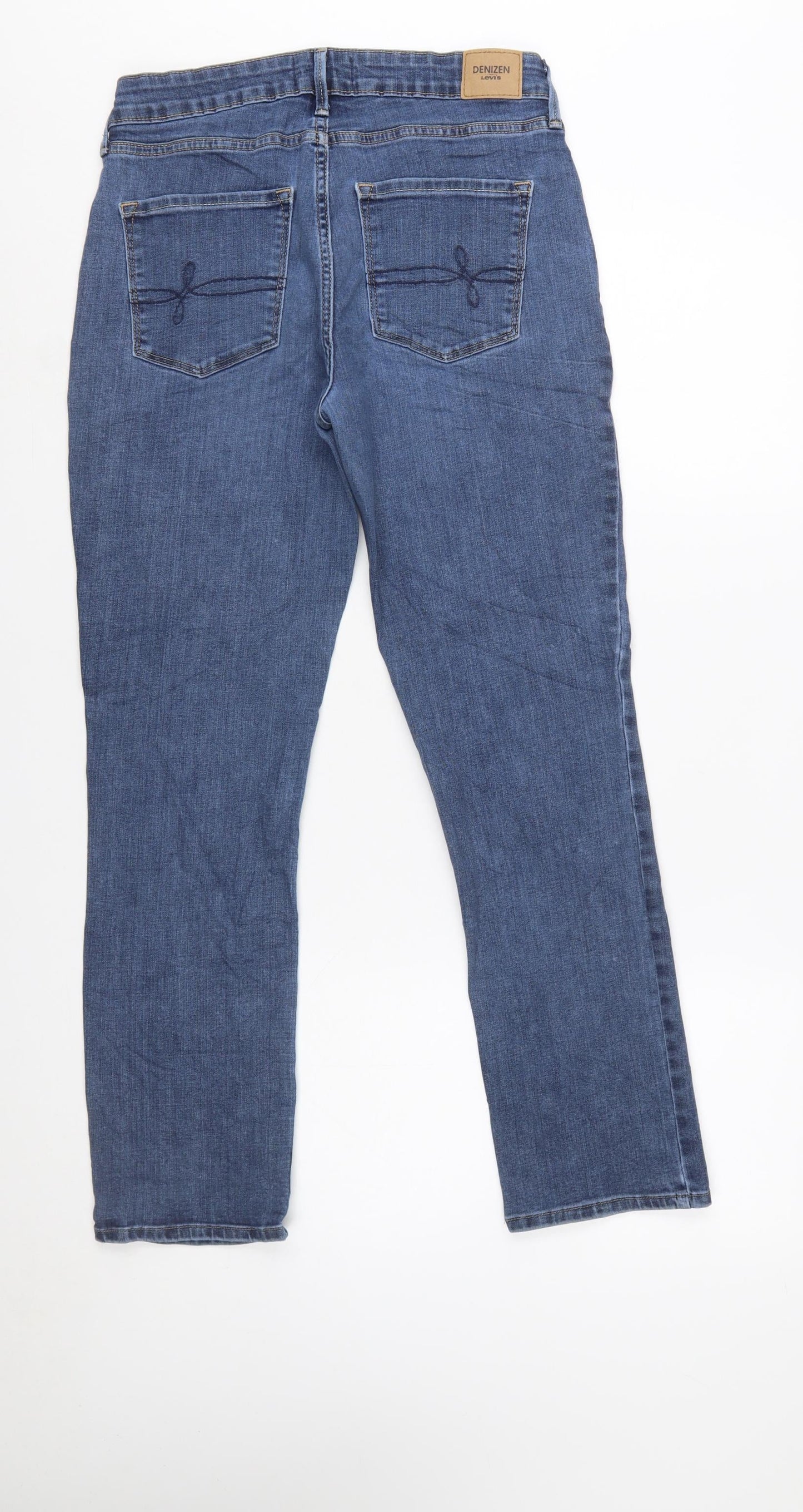Denizen from Levi's Womens Blue Size 10S Straight Leg Stretch Jeans