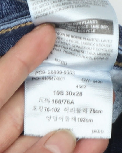Denizen from Levi's Womens Blue Size 10S Straight Leg Stretch Jeans