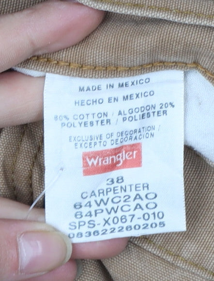 Wrangler Men's Beige Cargo Workwear Shorts Size 38