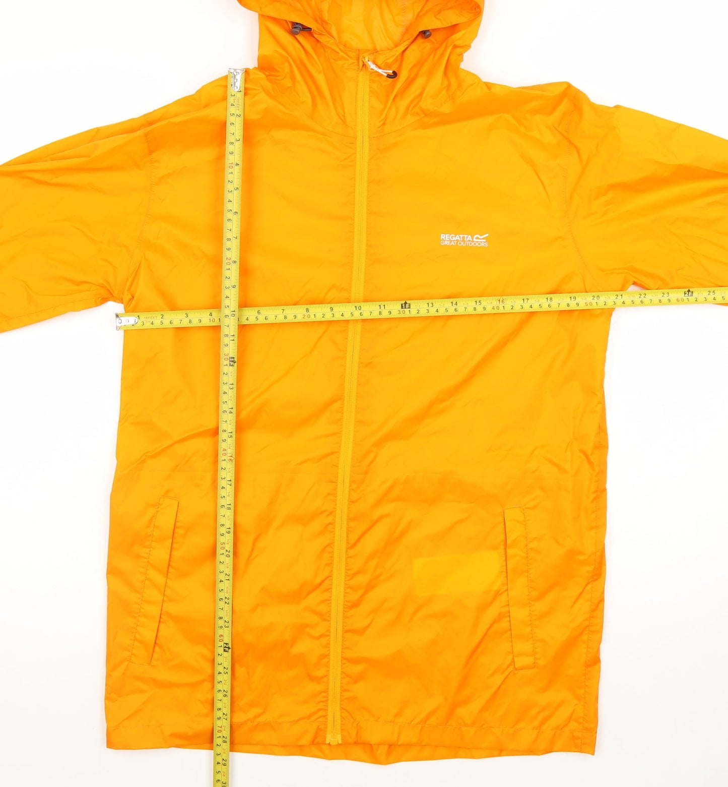 Regatta Men's Orange Hooded Waterproof Windbreaker Jacket Size M