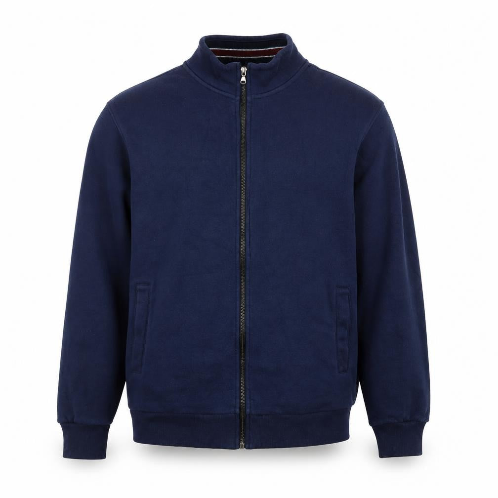 St. Bernard Men's Blue Full Zip Sweatshirt Medium Regular Fit