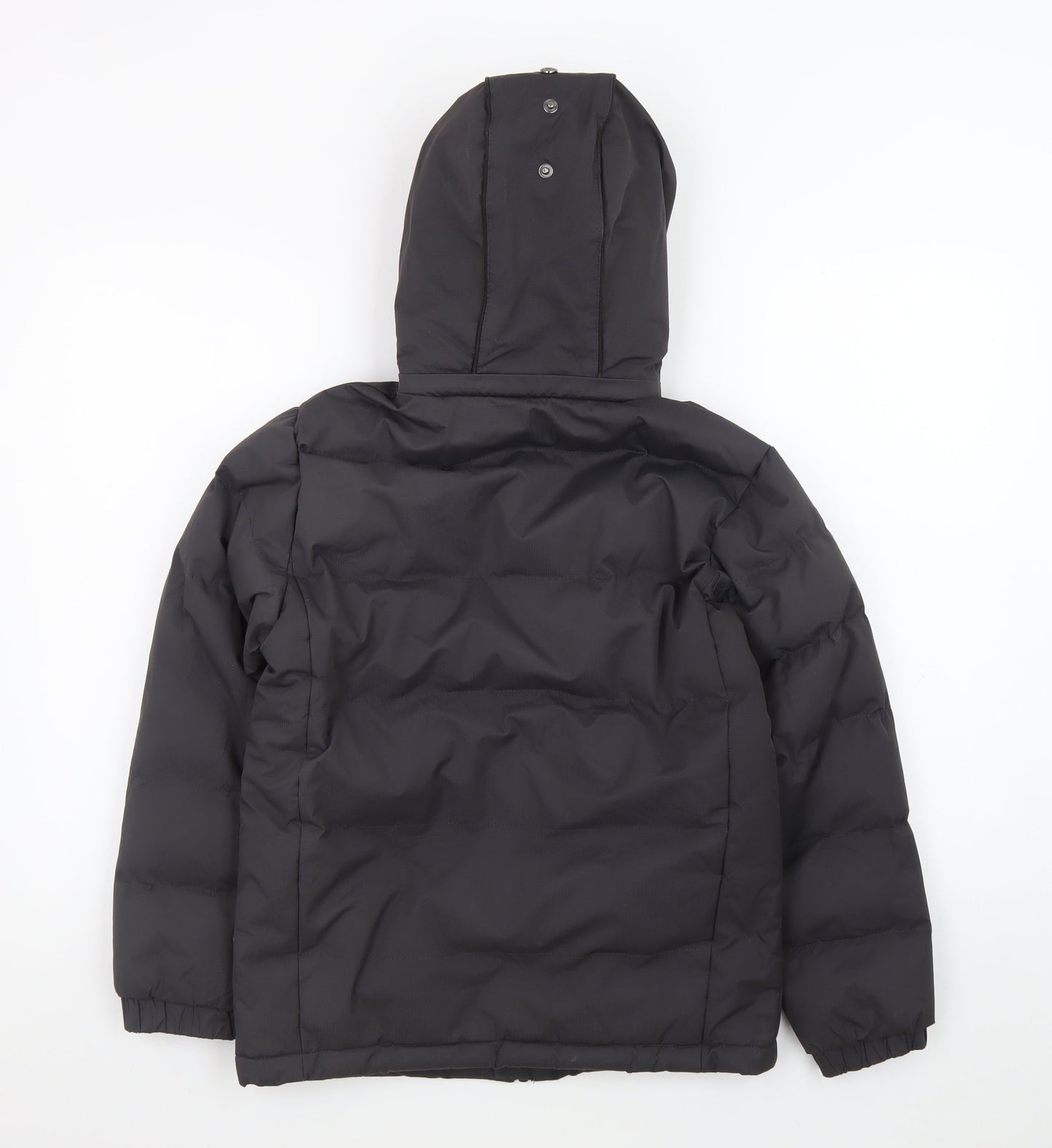 Trespass Boys Black 9-10 Years Waterproof Hooded Puffer Jacket