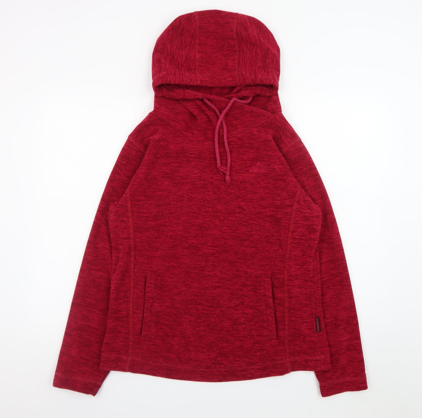 Portwest Women’s Red Pullover Hoodie Size 12 Fleece Lined Casual