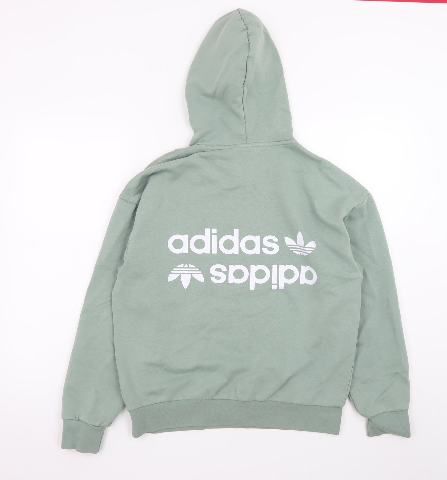 Adidas Women's Green Hoodie Size XS Pullover Cotton Blend
