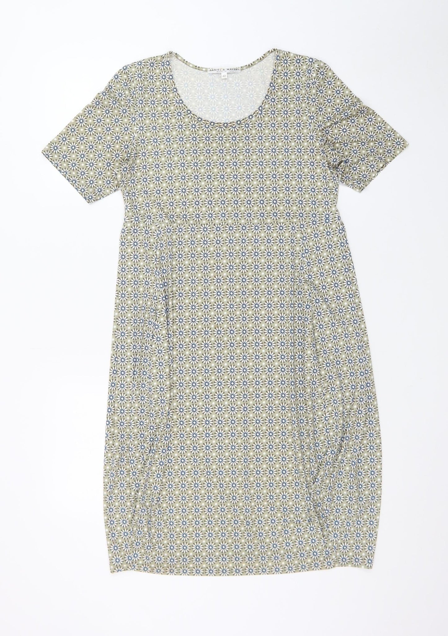 Daniel & Mayer Women Beige Geometric Shift Dress Size 14