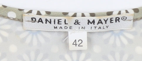 Daniel & Mayer Women Beige Geometric Shift Dress Size 14