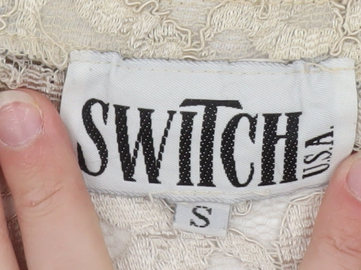Switch USA Women's Ivory Lace A-Line Knee Length Skirt S