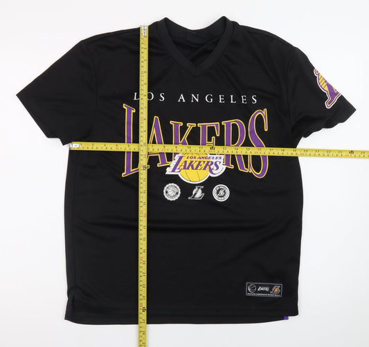 NBA Women’s Black XS V-Neck Los Angeles Lakers T-Shirt