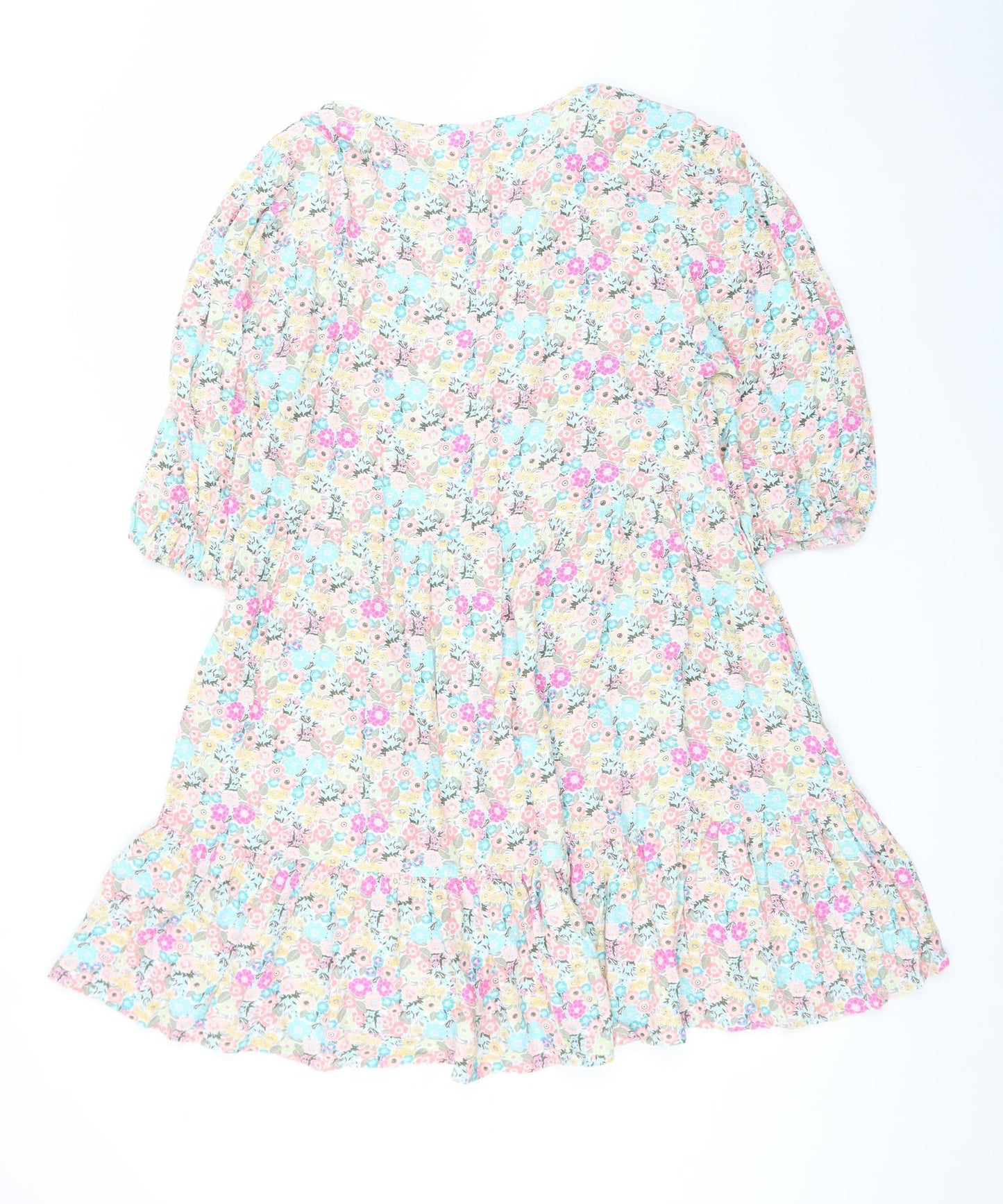 Next Women’s Multicoloured Floral A-Line Dress Size 12