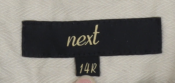 Next Womens Black Linen Wide-Leg Trousers Size 14R