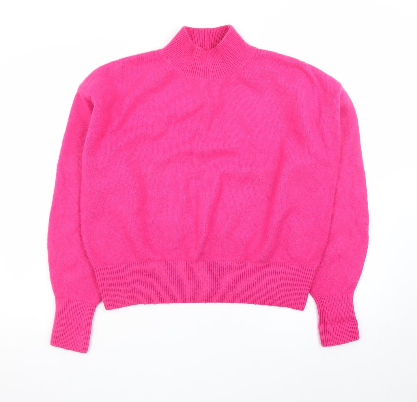 & Other Stories Women Pink Mock Neck Wool Blend Pullover Jumper S