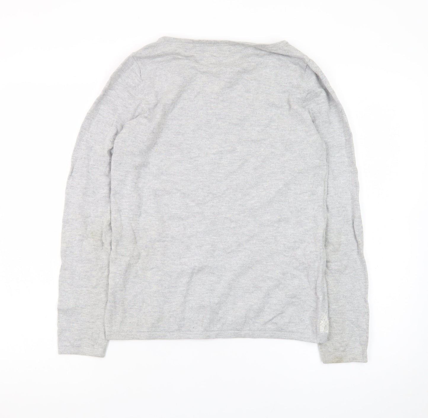 Monsoon Women's Grey Christmas Polar Bear Jumper Size 10