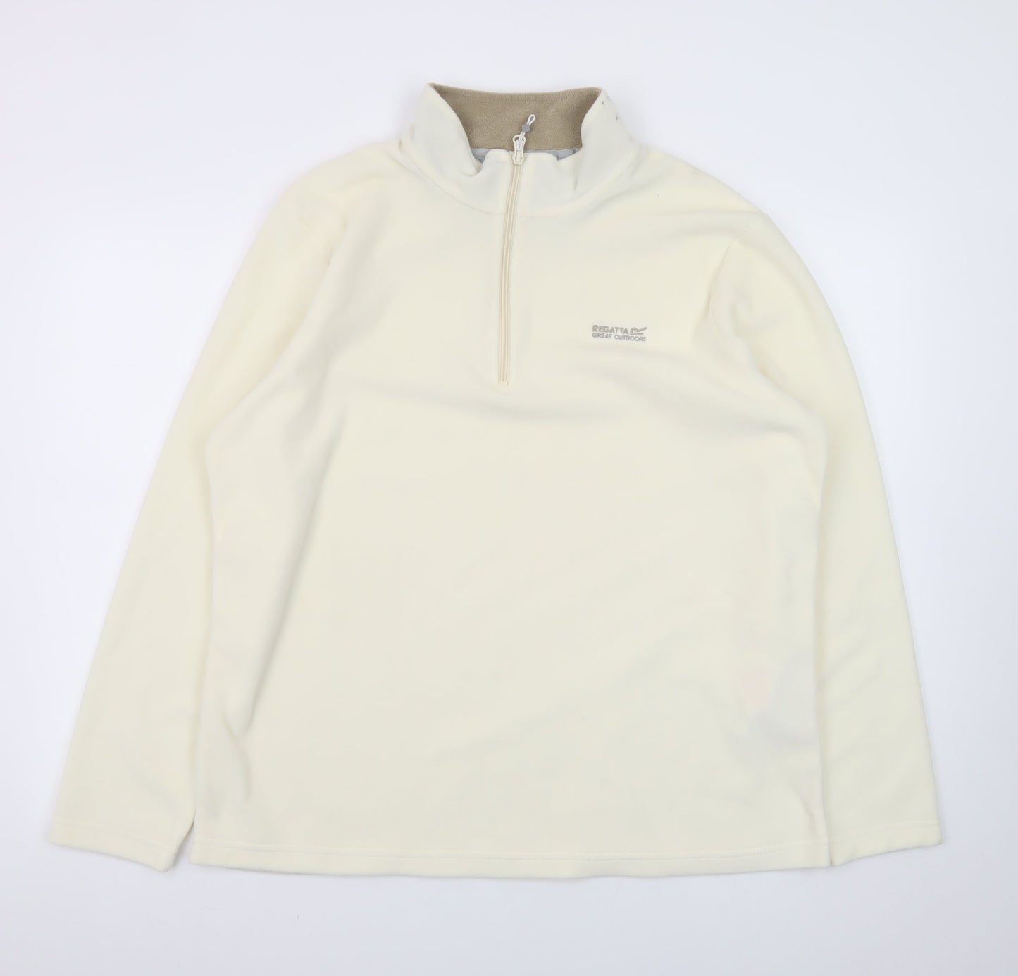 Regatta Great Outdoors Women Ivory Fleece 1/2 Zip Pullover UK 18