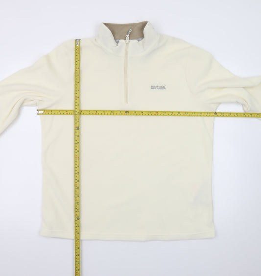 Regatta Great Outdoors Women Ivory Fleece 1/2 Zip Pullover UK 18