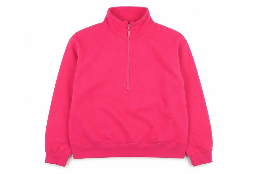 Dunnes Women Pink Half Zip Fleece Activewear Jacket Size 16