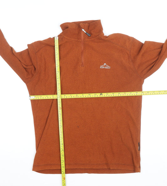 Portwest Women's Brown Fleece 1/2 Zip Activewear Jacket Size M