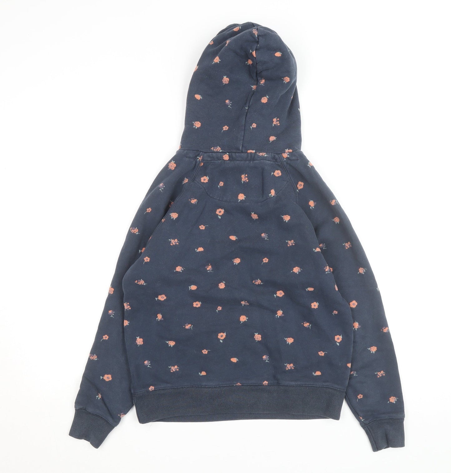 Jack Wills Women Blue Floral Pullover Hoodie UK 6