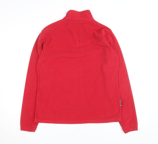 Mountain Essentials Women's Red Fleece 1/4 Zip Hiking Jacket Size 14