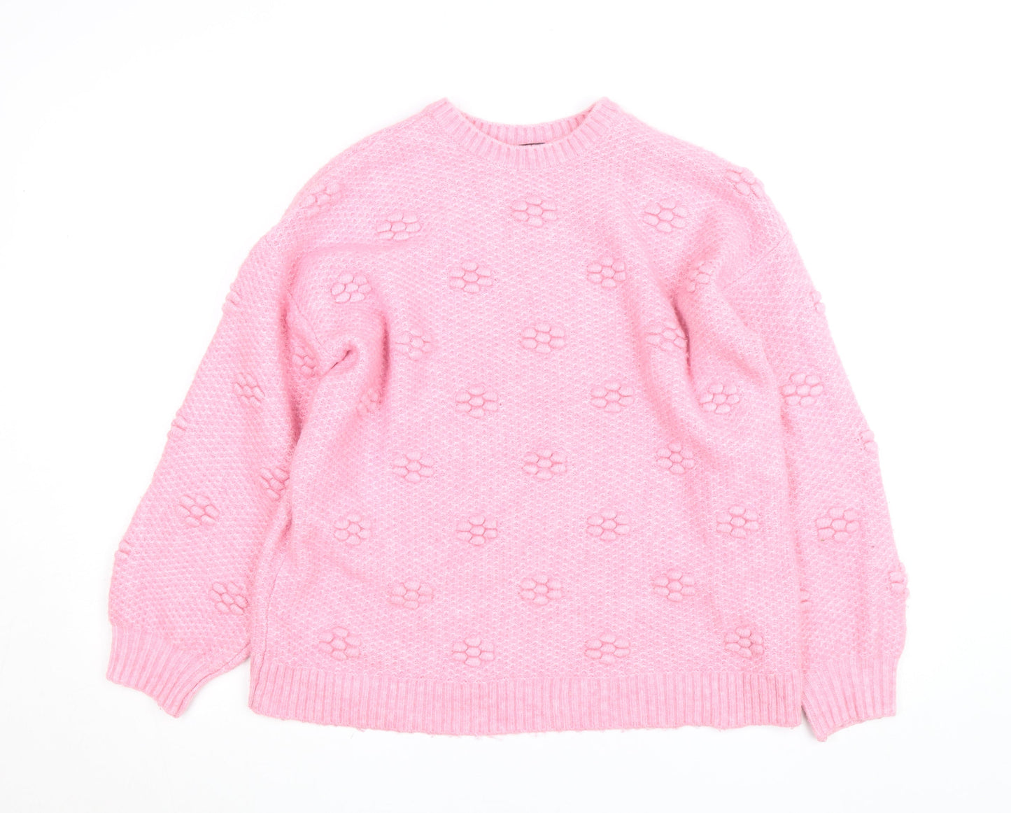 Marks and Spencer Women’s Pink Knit Crew Neck Pullover Jumper Size M