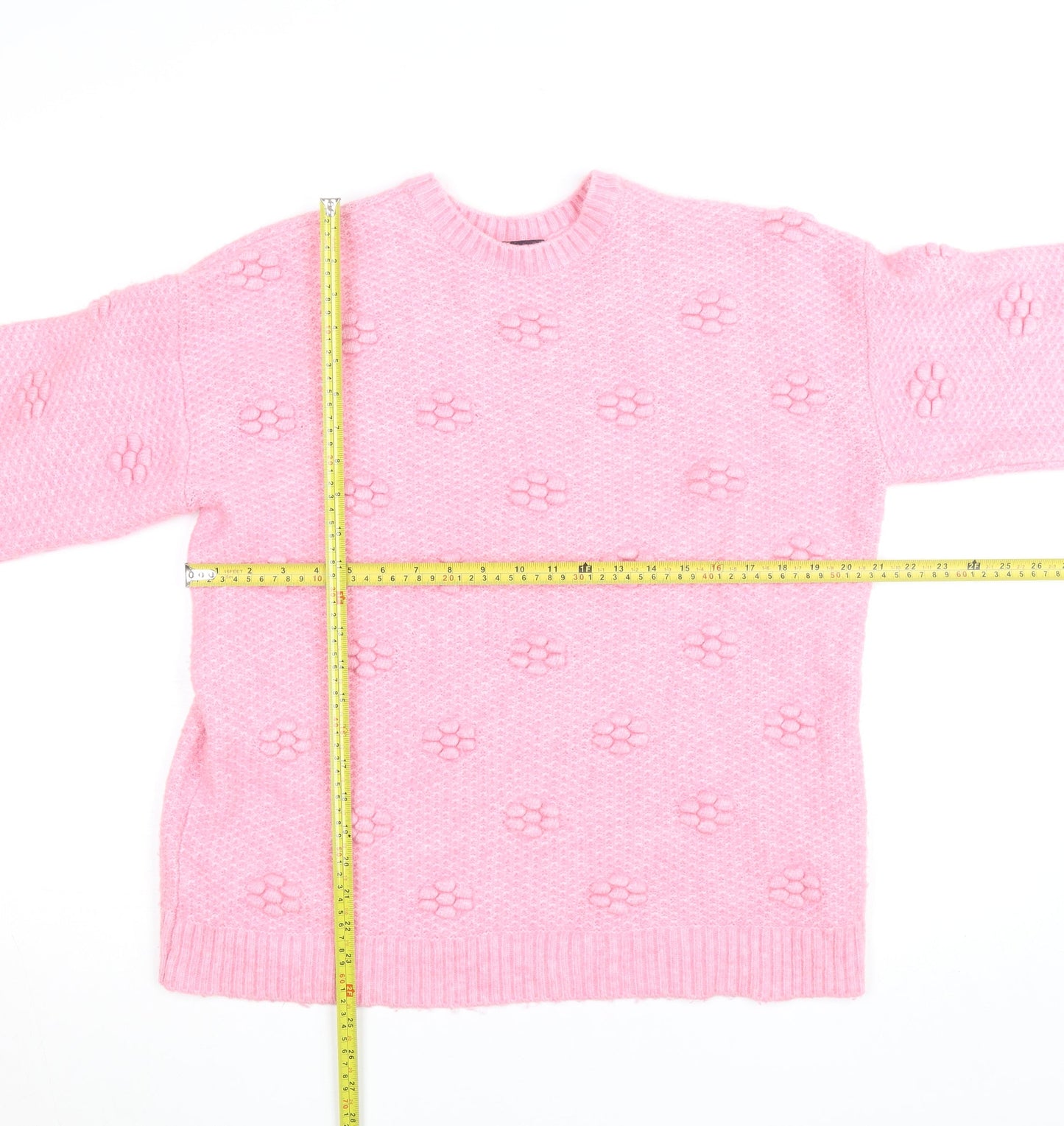 Marks and Spencer Women’s Pink Knit Crew Neck Pullover Jumper Size M