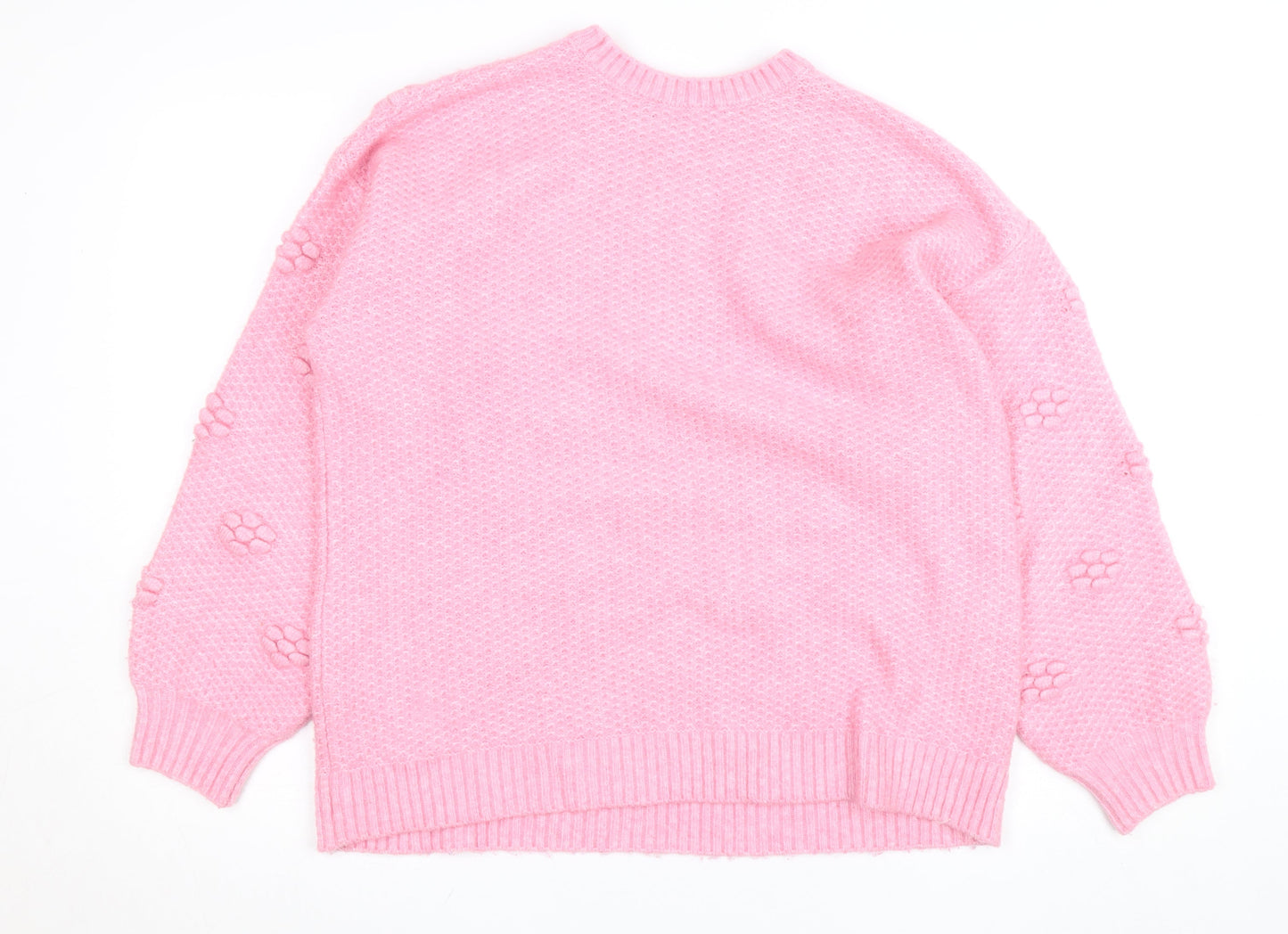 Marks and Spencer Women’s Pink Knit Crew Neck Pullover Jumper Size M
