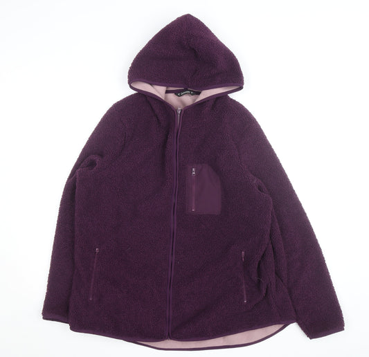 St. Bernard for Dunnes Stores Women's Purple Fleece Hooded Jacket Size 16